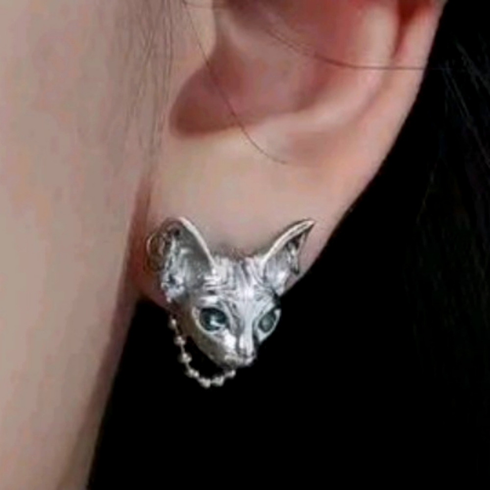SPHINX CAT STUD EARRINGS UNISEX